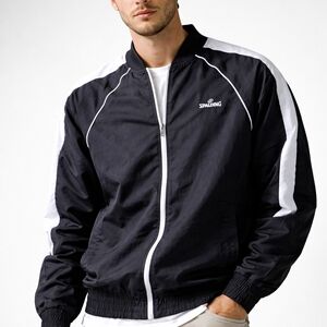 Spalding Men's Black and White Jacket